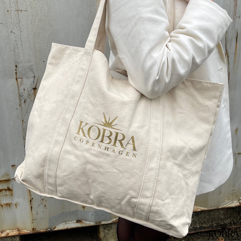 KOBRA totebag / net med guld logo