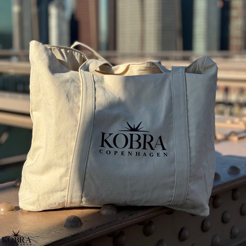 KOBRA shopping bag / net med sort logo