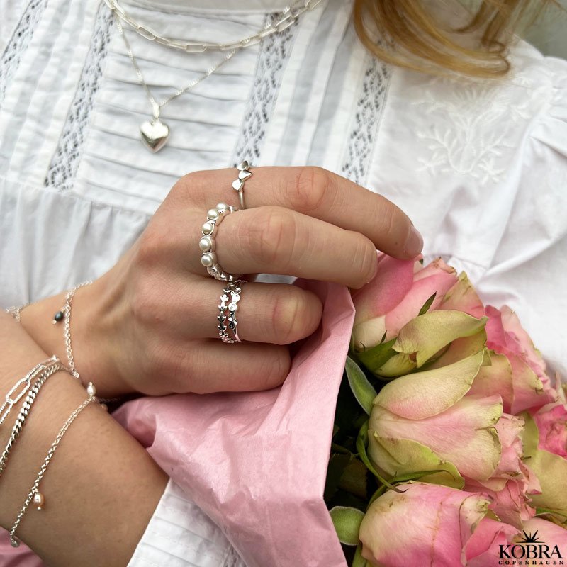 "Trena" enkel slv ring med 3 blade