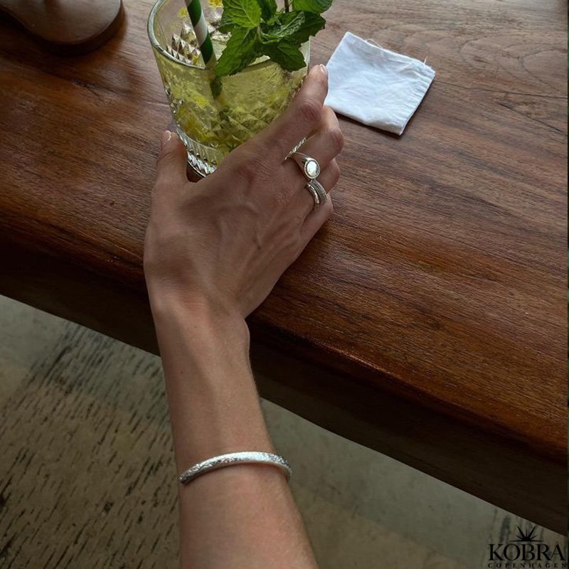 "Electric" organisk armbnd i sterling slv