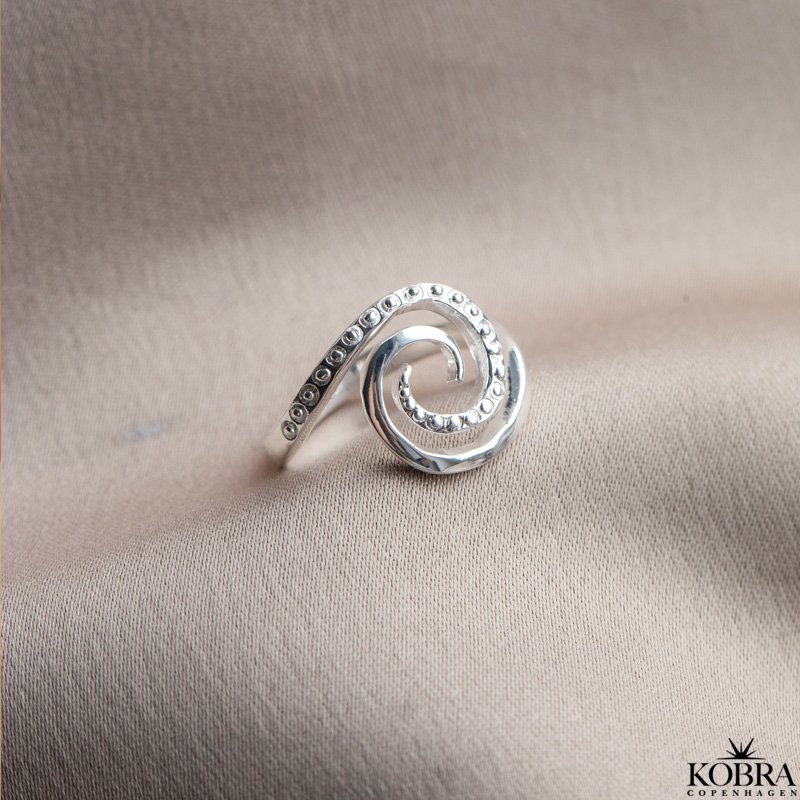 "Viana" elegant spiral ring i slv