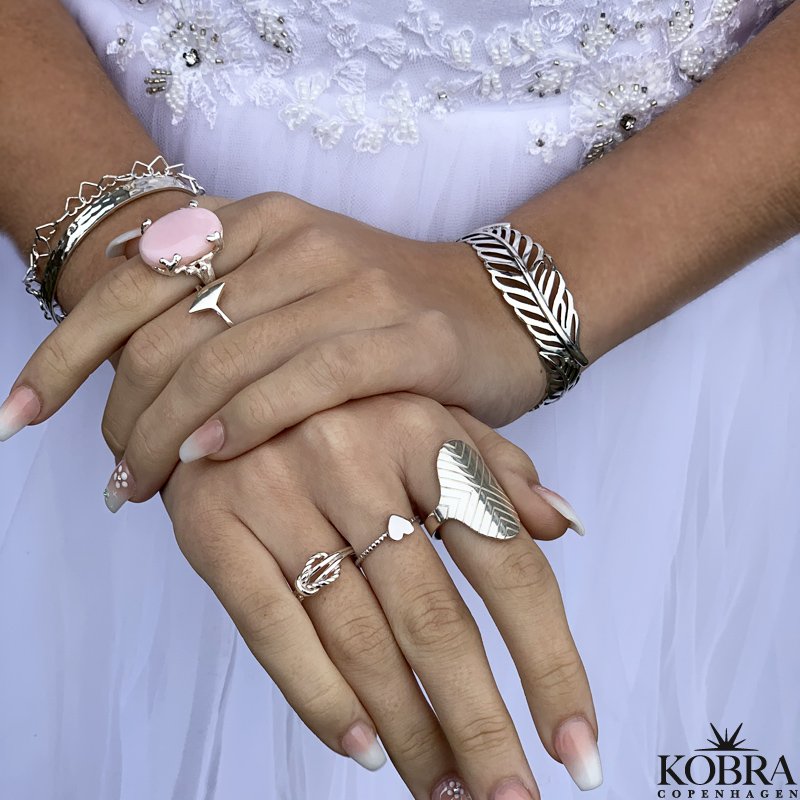 "Harlekin" ring i slv, med personlig gravering