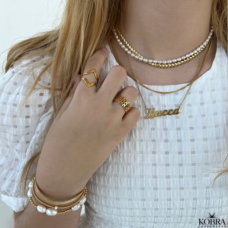 "Heartless" 18 karat forgyldt hjerte halskde / choker 