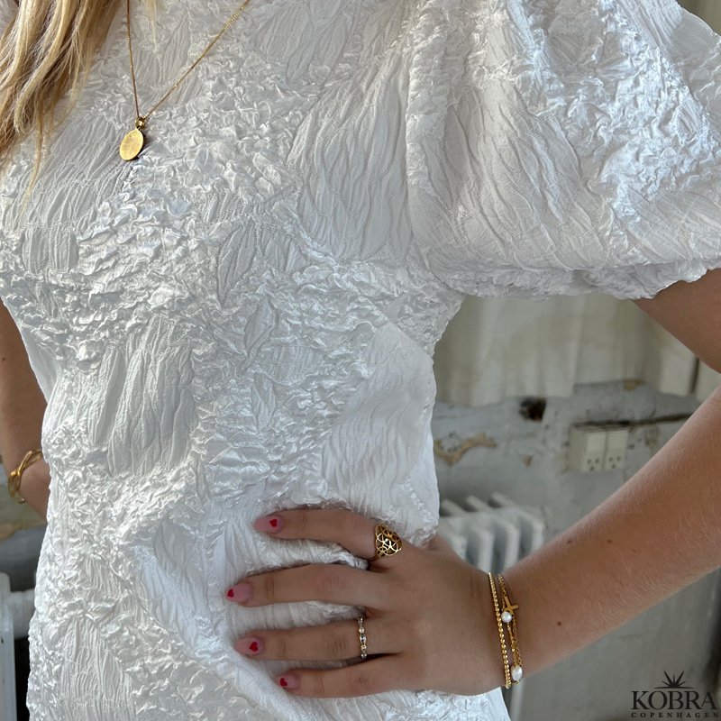 "Mellow" 18 carat gold plated bracelet with gold balls