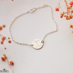 Konfirmationssmykke - slv armbnd med din indgravering