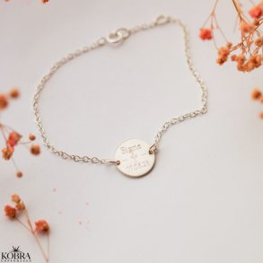 Konfirmationssmykke - slv armbnd med din indgravering