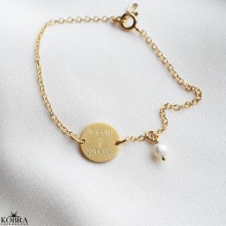 Konfirmationssmykke - guld armbnd med din indgravering