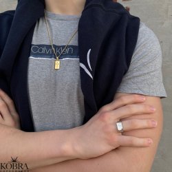 "Brandon" Stl ring med gravering