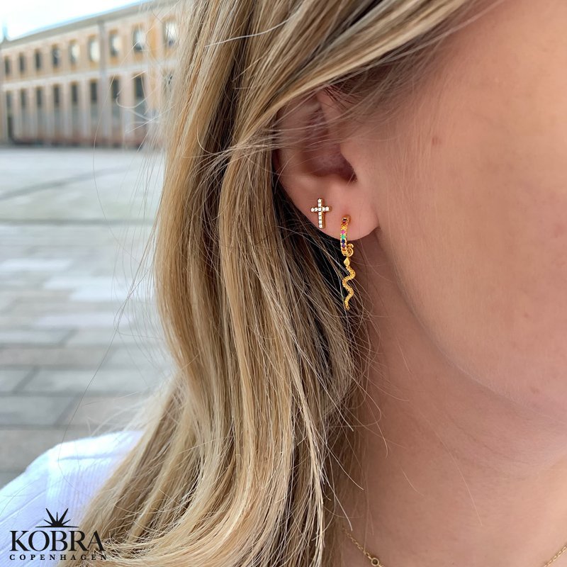 "Lucia" kors rering guld 1 stk. 