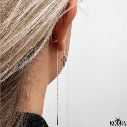 "Trust" Kors reringe i slv med lang retrd