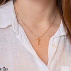 "Debora" 18 carat gold plated cross necklace