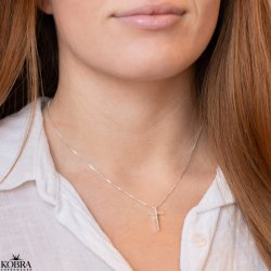 "Debora" slv halskde med lille kors