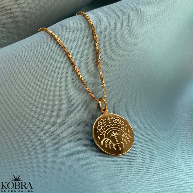 "Blazing star" zodiac necklace in 14 carat gold plated