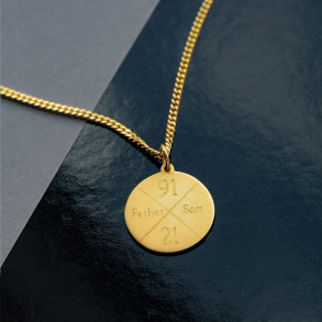 ID tag guld halskde med 