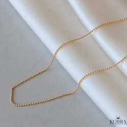 Kuglekde, sterling slv eller 18 karat forgyldt