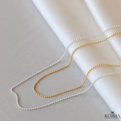 Kuglekde, sterling slv eller 18 karat forgyldt