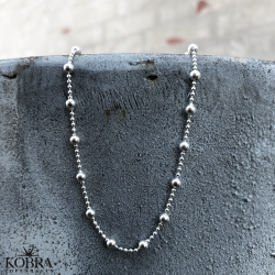 "Ellie" ball ankle chain in sterling silver