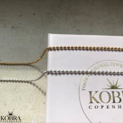 Kuglekde, sterling slv eller 18 karat forgyldt