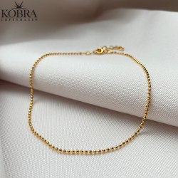 "Mellow" ankle chain with gold balls
