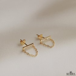 "Kylie" guld reringe med lille kde og sten