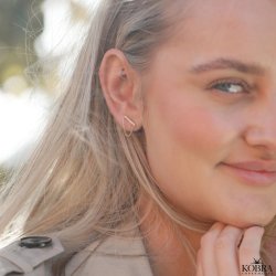 "Kylie" guld reringe med lille kde og sten