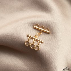 "Detangler" Lås til 3 halskæder i guld