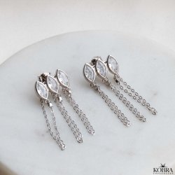 "Layla" unikke slv reringe med sten og kde