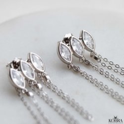 "Layla" unikke slv reringe med sten og kde