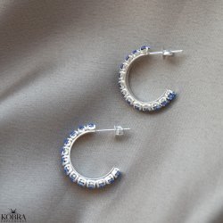 "Lemon" slv reringe med valgfri farvet zirkonia sten