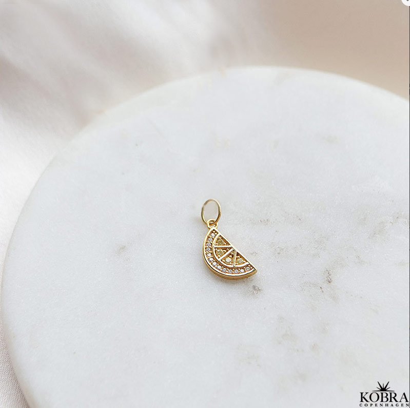 "Lemon Drop" 18k forgyldt charm
