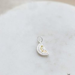 "Lemon Drop" s�lv charm med citron