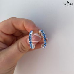 "Lemon" slv reringe med valgfri farvet zirkonia sten