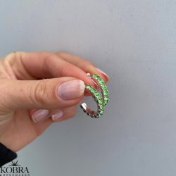 "Lemon" slv reringe med valgfri farvet zirkonia sten