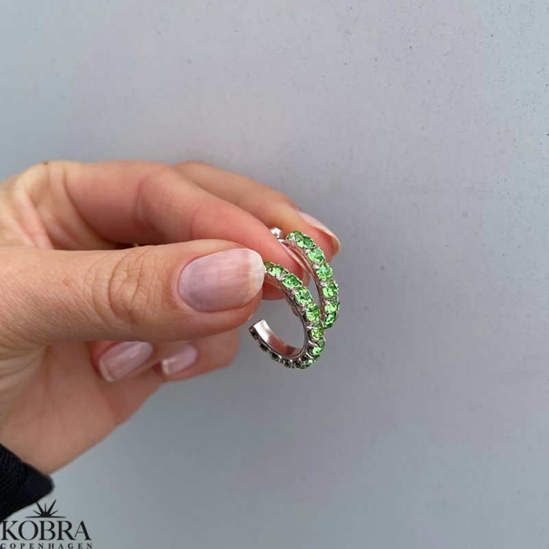 "Lemon" slv reringe med valgfri farvet zirkonia sten