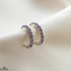 "Lemon" slv reringe med valgfri farvet zirkonia sten