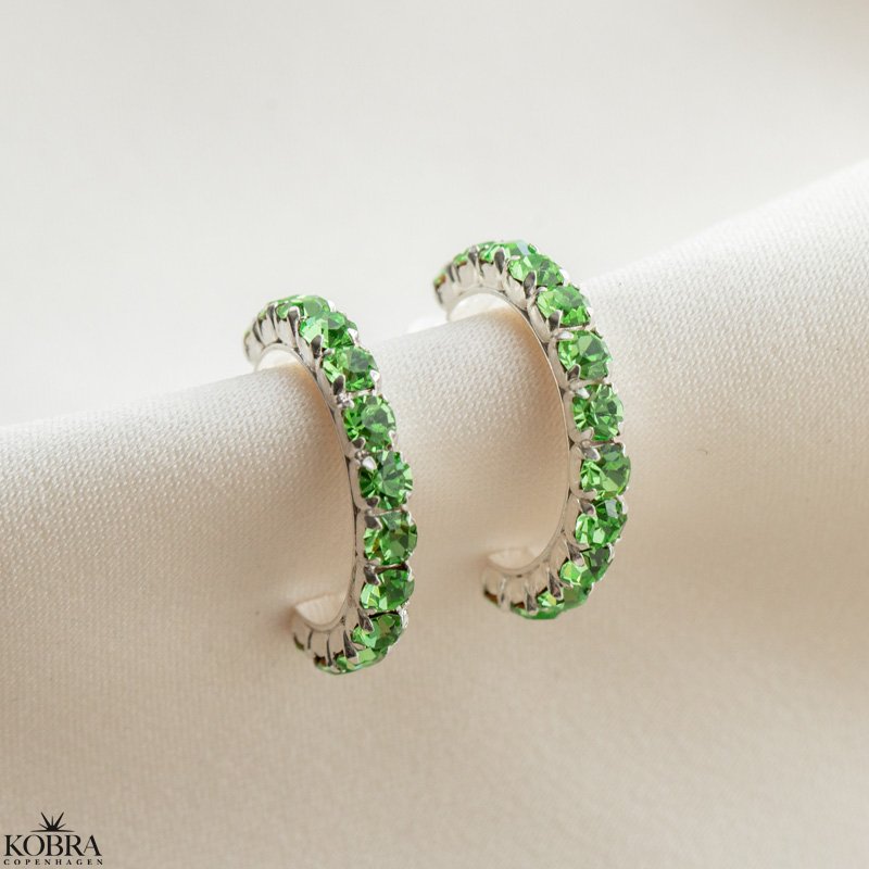 "Lemon" slv reringe med valgfri farvet zirkonia sten