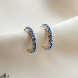 "Lemon" slv reringe med valgfri farvet zirkonia sten