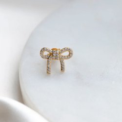 "Leonora" mini sl�jfe �reringe med sten i guld