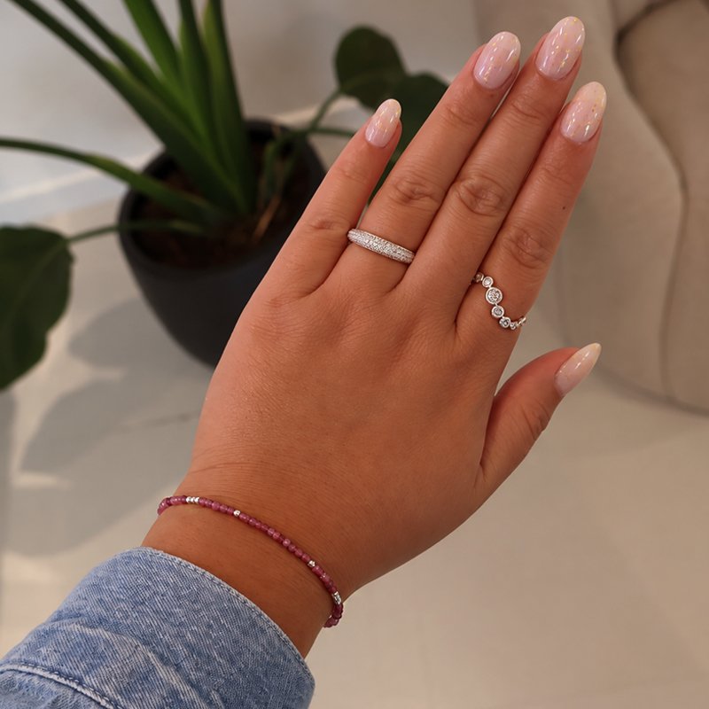 "Talia" semi-precious stone bracelet in silver