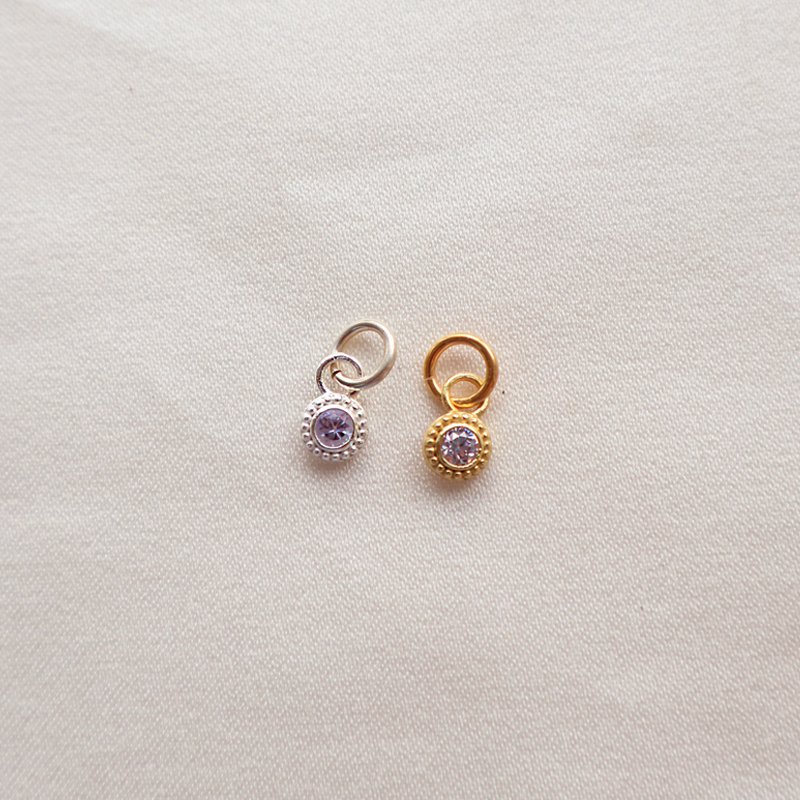 "Poise" Birthstone i s�lv eller forgyldt