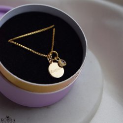 Mini ID tag / amulet i guld inklusiv din personlige gravering