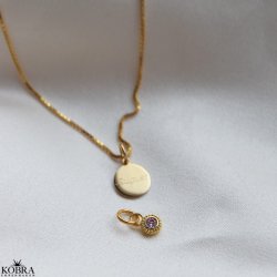 Mini ID tag / amulet i guld inklusiv din personlige gravering