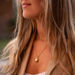"Liva" 18  carat goldplated heart necklace