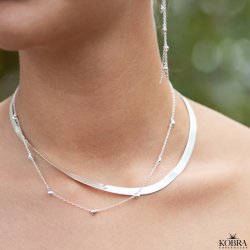 "Liva" slv choker med sm hjerter