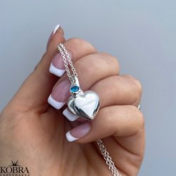 "Liva" silver necklace with personal engraving
