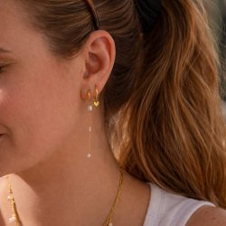 Liva Heart Hoops � 18K Gold Plated Heart Earrings