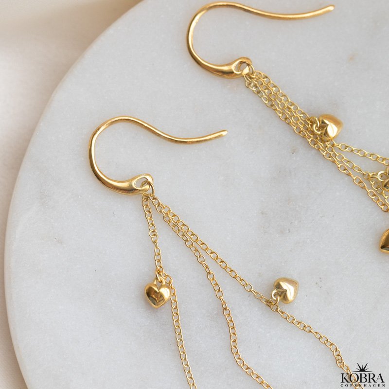 "Liva" hjertereringe p guld trde i guld