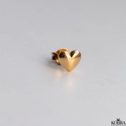 "Liva" guld restik (small) med guld hjerte, 1 stk