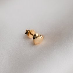 "Liva" guld �restik (small) med guld hjerte, 1 stk