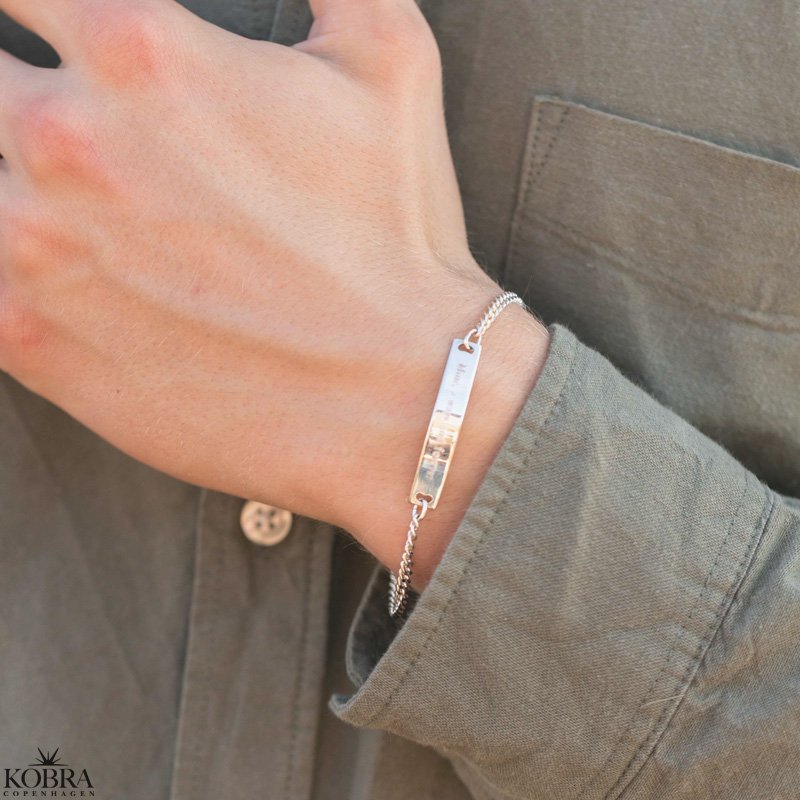 "Liverpool" slv herrearmbnd med 4 mm panzer kde inklusiv gravering